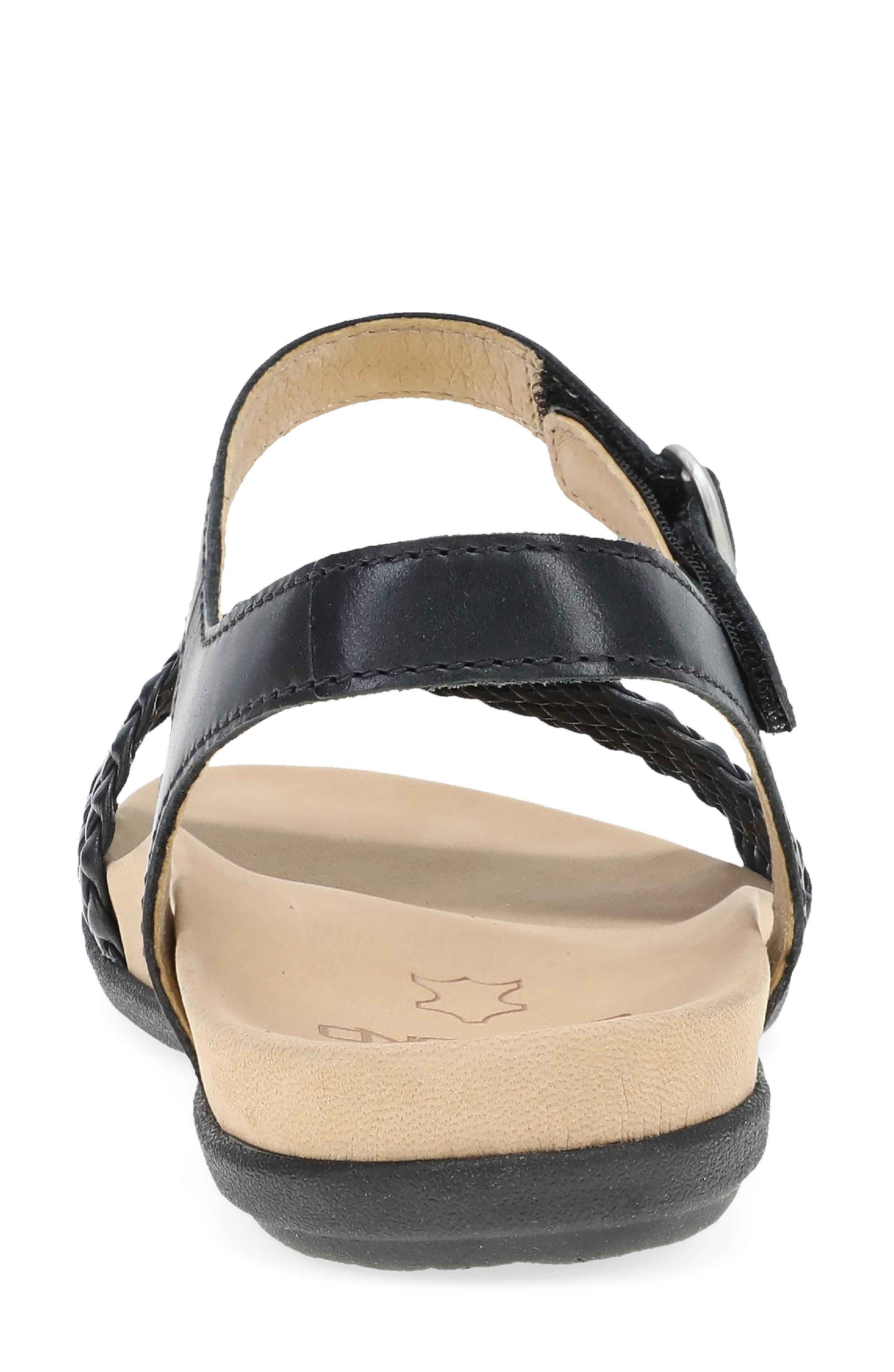 Dansko Jodie Ankle Strap Sandal, Alternate, color, Black