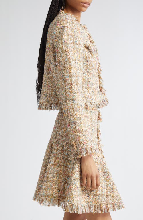 Cinq À Sept Adeline Clarise Metallic Tweed Jacket In Brown