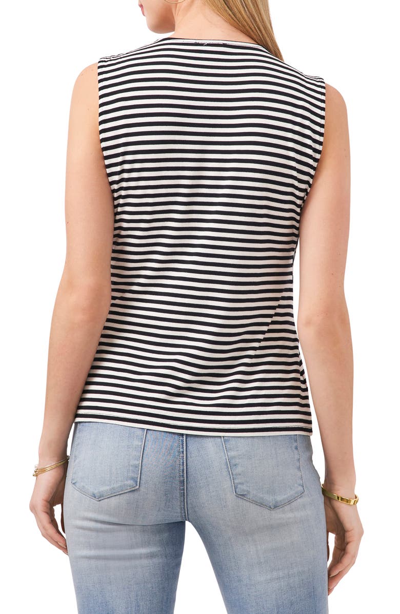 Vince Camuto Stripe Tie Front Tank, Alternate, color, 