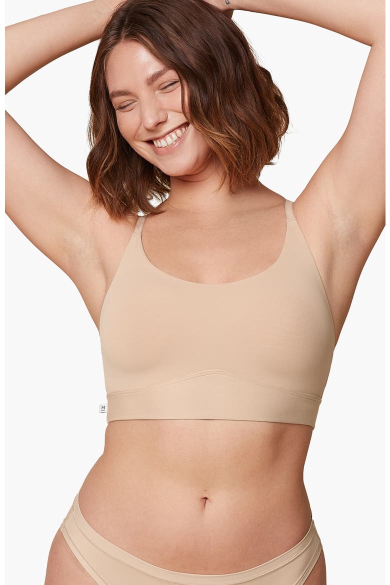 Bliss Racerback Bralette, Alternate, color, Beige