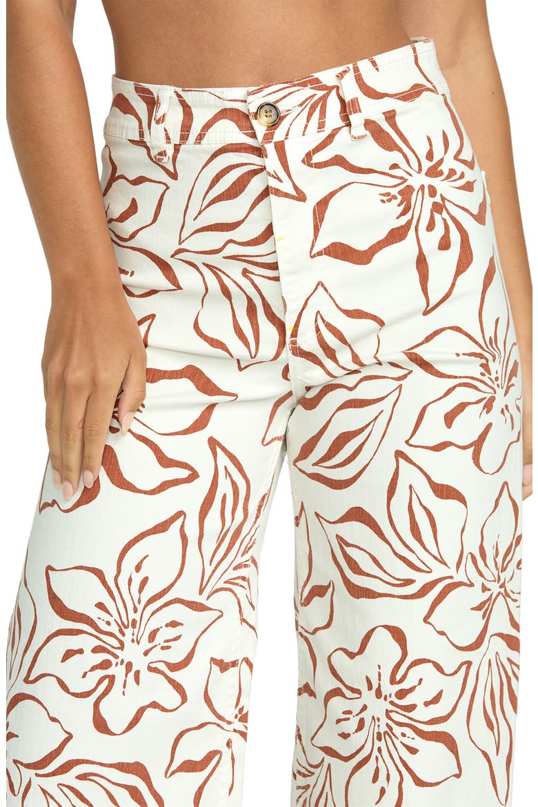 Free fall Print Wide Leg Twill Pants, Alternate, color, SALT CRYSTAL