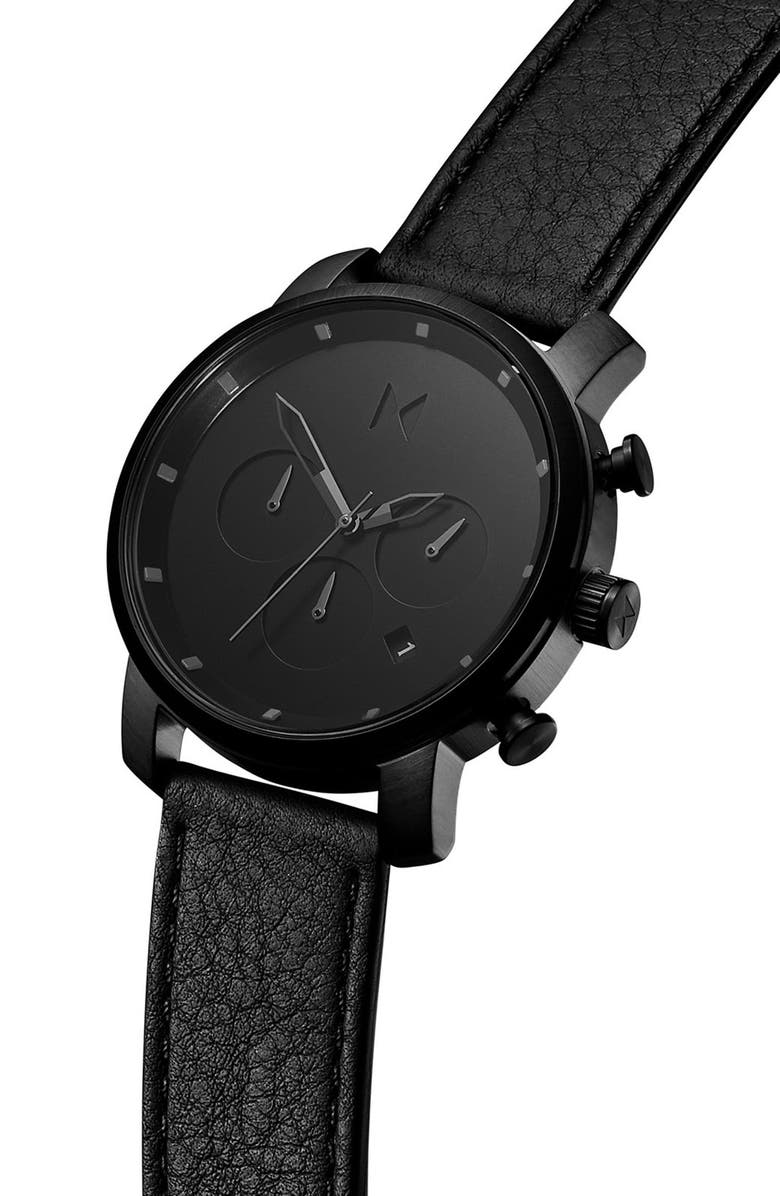 MVMT WATCHES MVMT Chronograph Leather Strap Watch, 40mm, Alternate, color, 