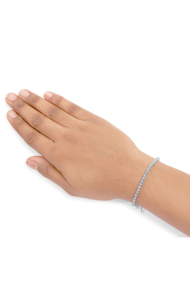 14K White Gold 4.0 Cttw Classic Lab-Grown Diamond Tennis Bracelet, Alternate, color, White