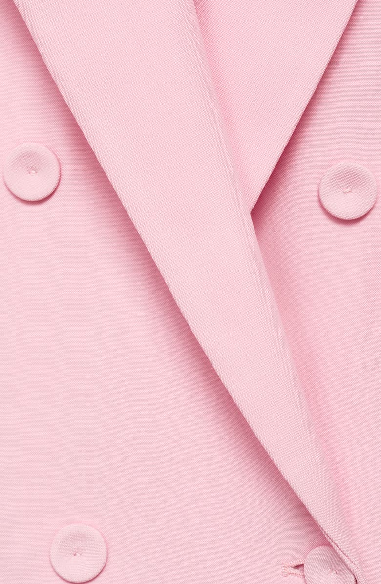 MANGO Double Breasted Suit Blazer, Alternate, color, Pink