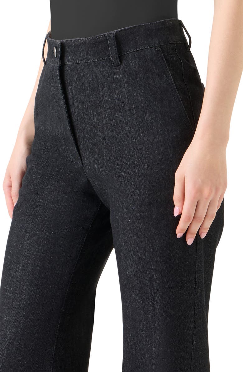 Akris punto Celia High Waist Bootcut Jeans, Alternate, color, Black Denim