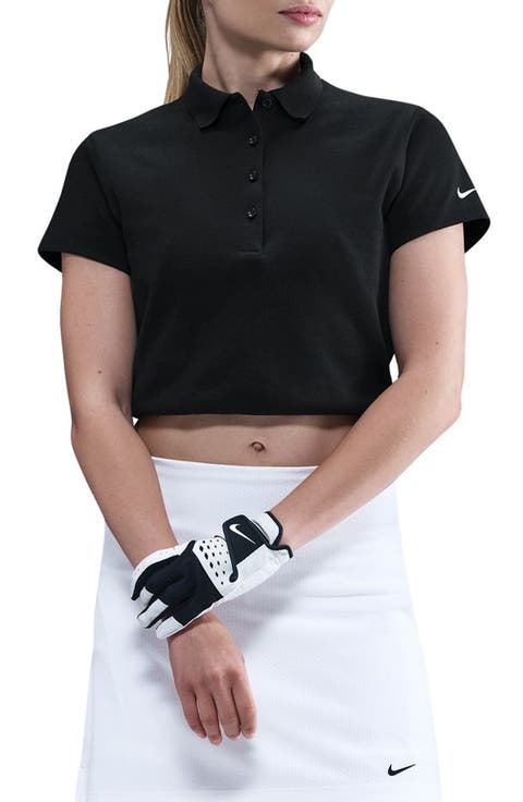 Crop Cotton Blend Golf Polo