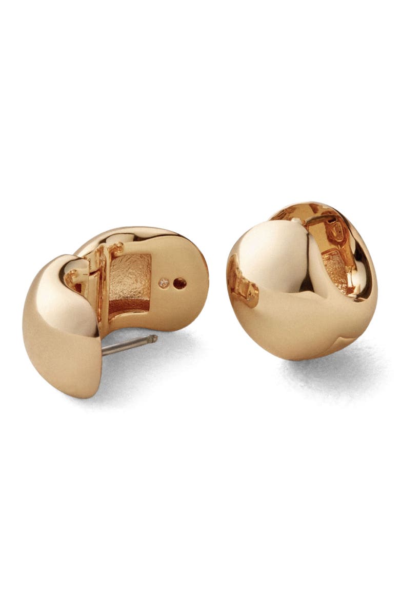 Mini Gemma Huggie Hoop Earrings, Alternate, color, HIGH POLISH GOLD