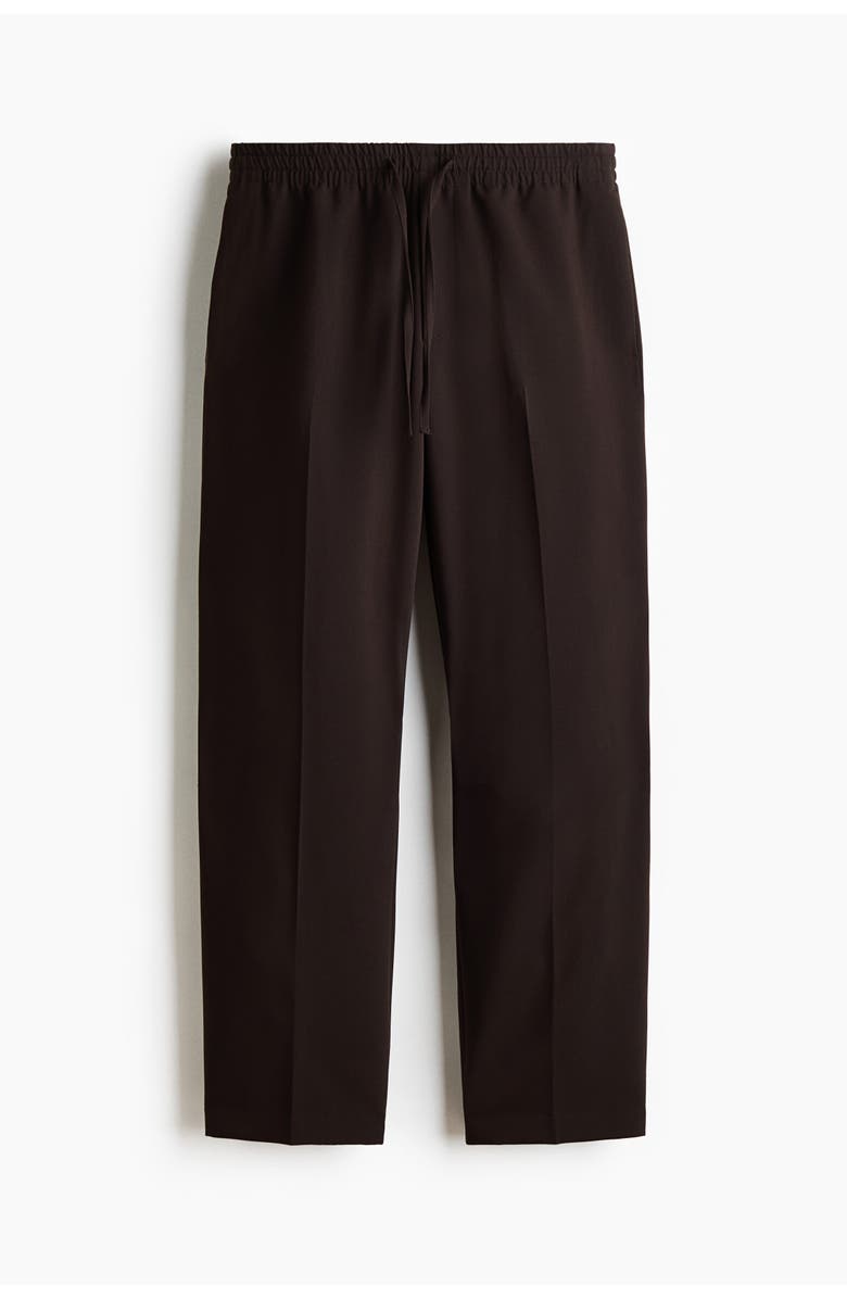H&M Relaxed Fit Trousers, Alternate, color, Dark Brown