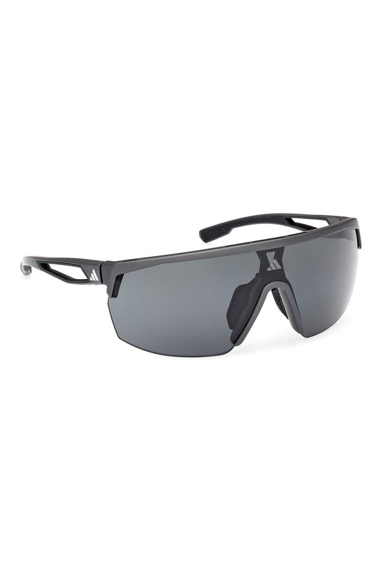 00mm Shield Sunglasses, Alternate, color, MATTE BLACK / SMOKE