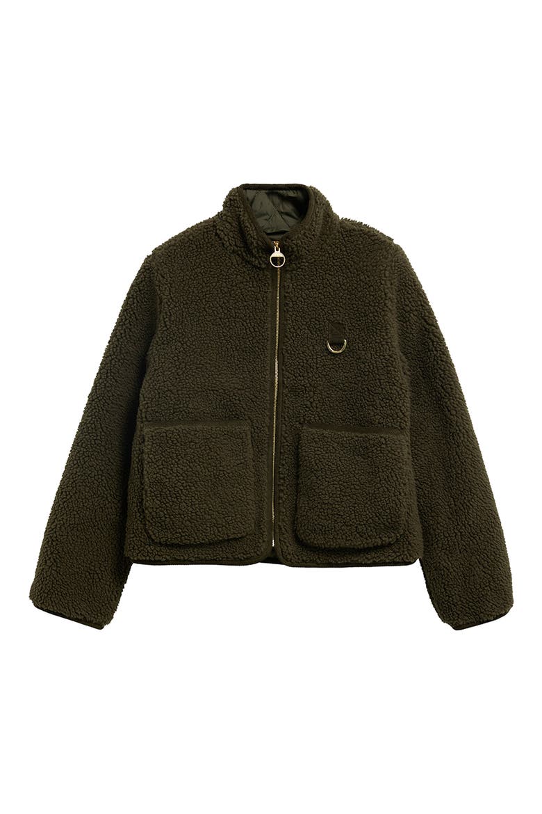 Elenora Fleece Jacket, Alternate, color, OLIVE