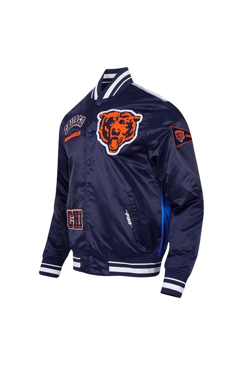 Men's Pro Standard Navy Chicago Bears Sublimated Satin Full-Snap Jacket, Alternate, color, Navy