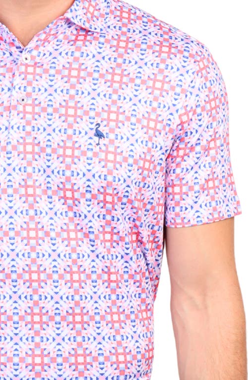 Tailorbyrd Kaleidoscope Print Performance Polo