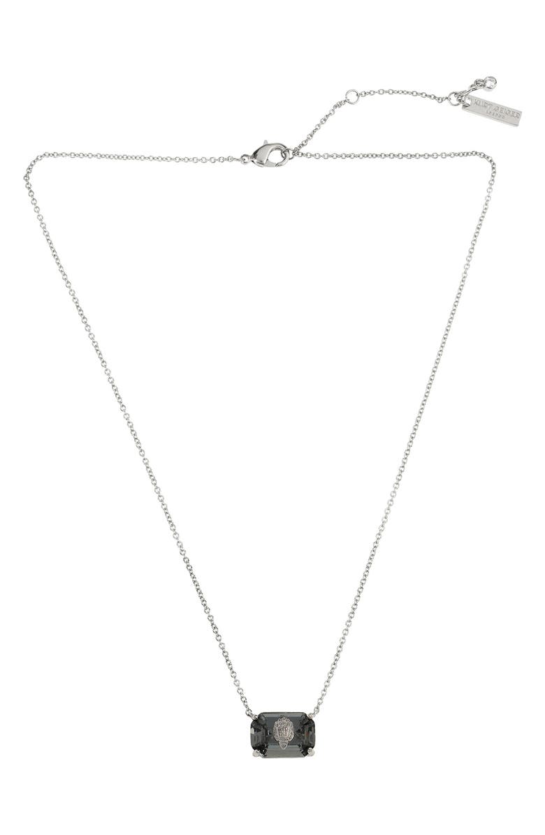 Kurt Geiger London Emerald Cut Crystal Pendant Necklace, Alternate, color, 
