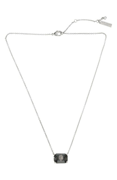 KURT GEIGER KURT GEIGER LONDON EMERALD CUT CRYSTAL PENDANT NECKLACE