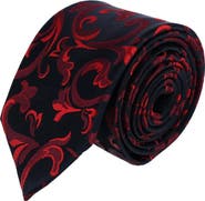 Trafalgar Big & Tall Christian the Romantic Brocade Silk Necktie
