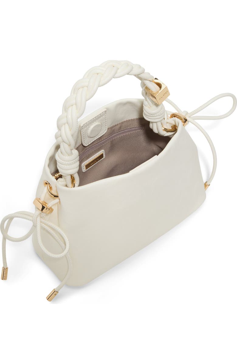 ALDO Coralisee Faux Leather Top Handle Bag, Alternate, color, Cream