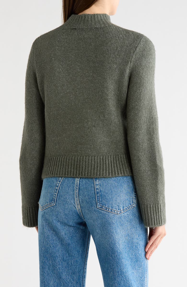 French Connection Suzie Funnel Neck Sweater, Alternate, color, Green Smoke