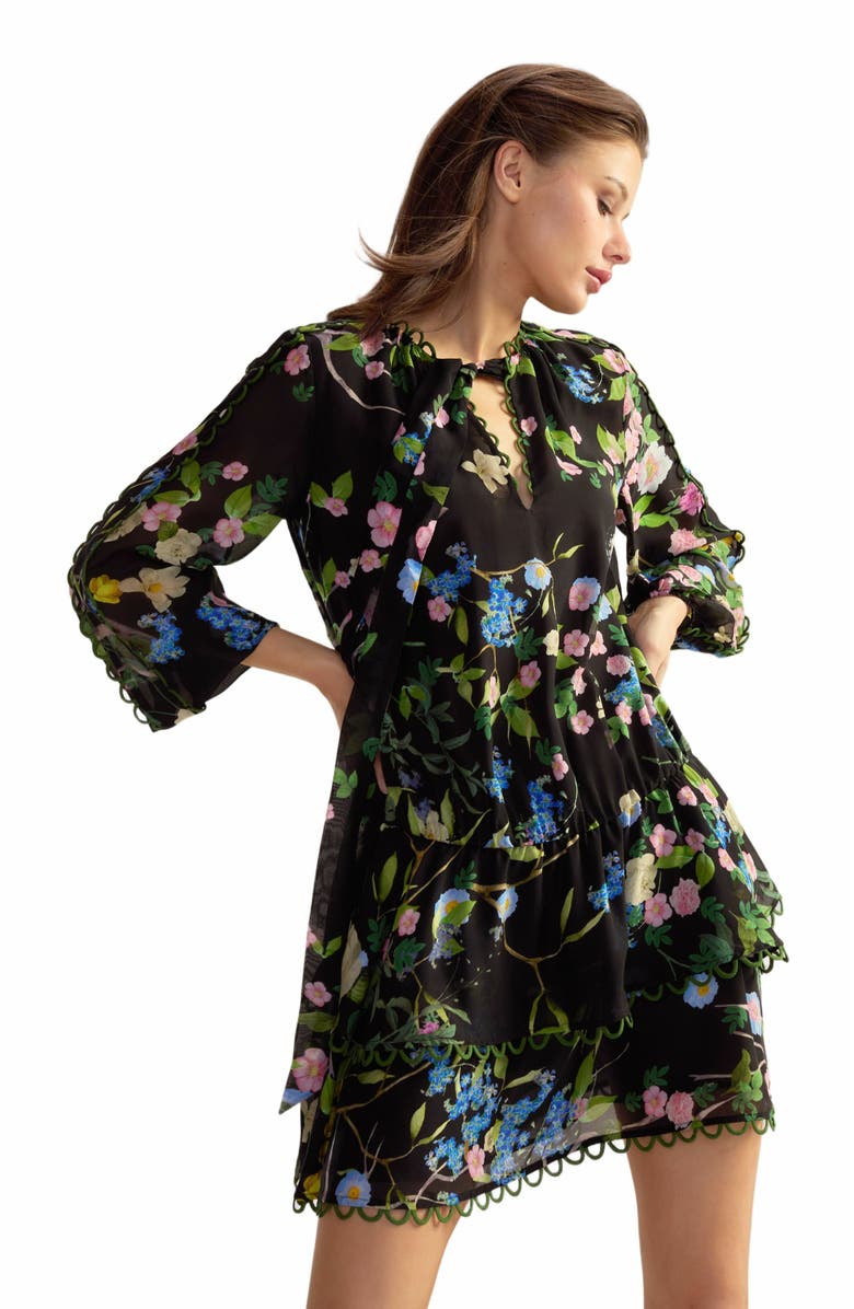 Cynthia Rowley Delilah Silk Dress, Alternate, color, 