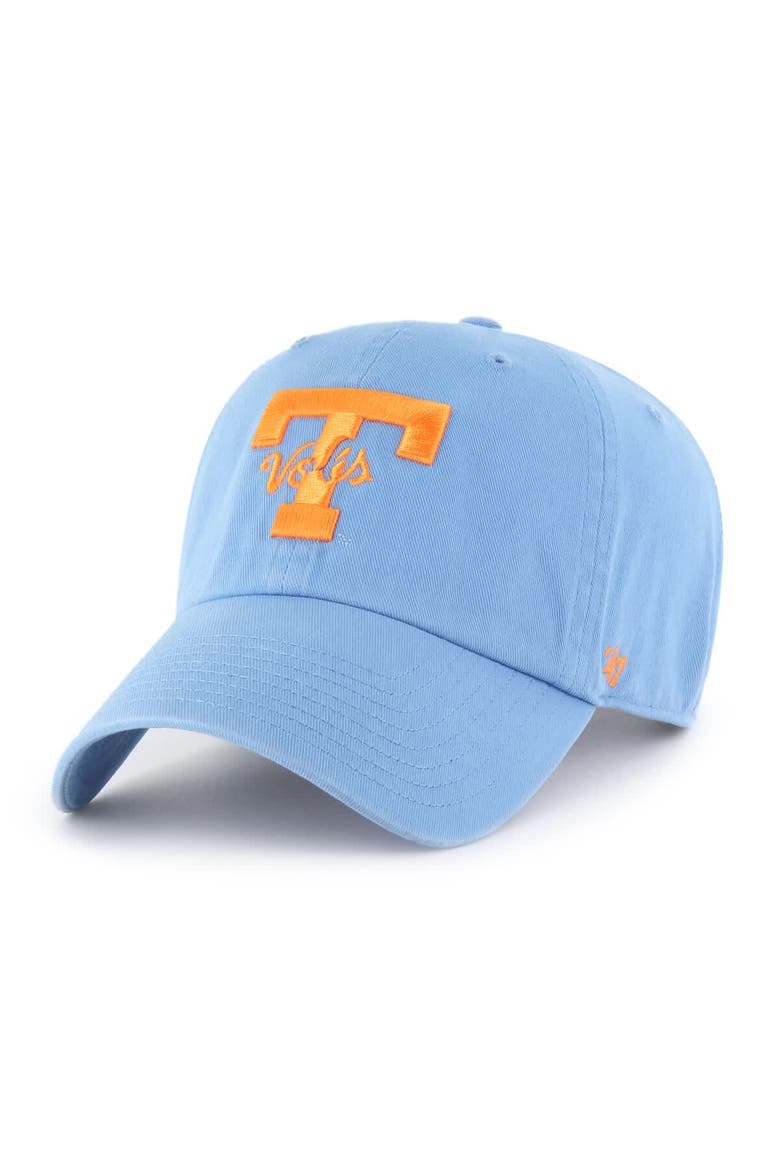Men's '47 Light Blue Tennessee Volunteers Vault Clean Up Adjustable Hat, Main, color, Light Blue