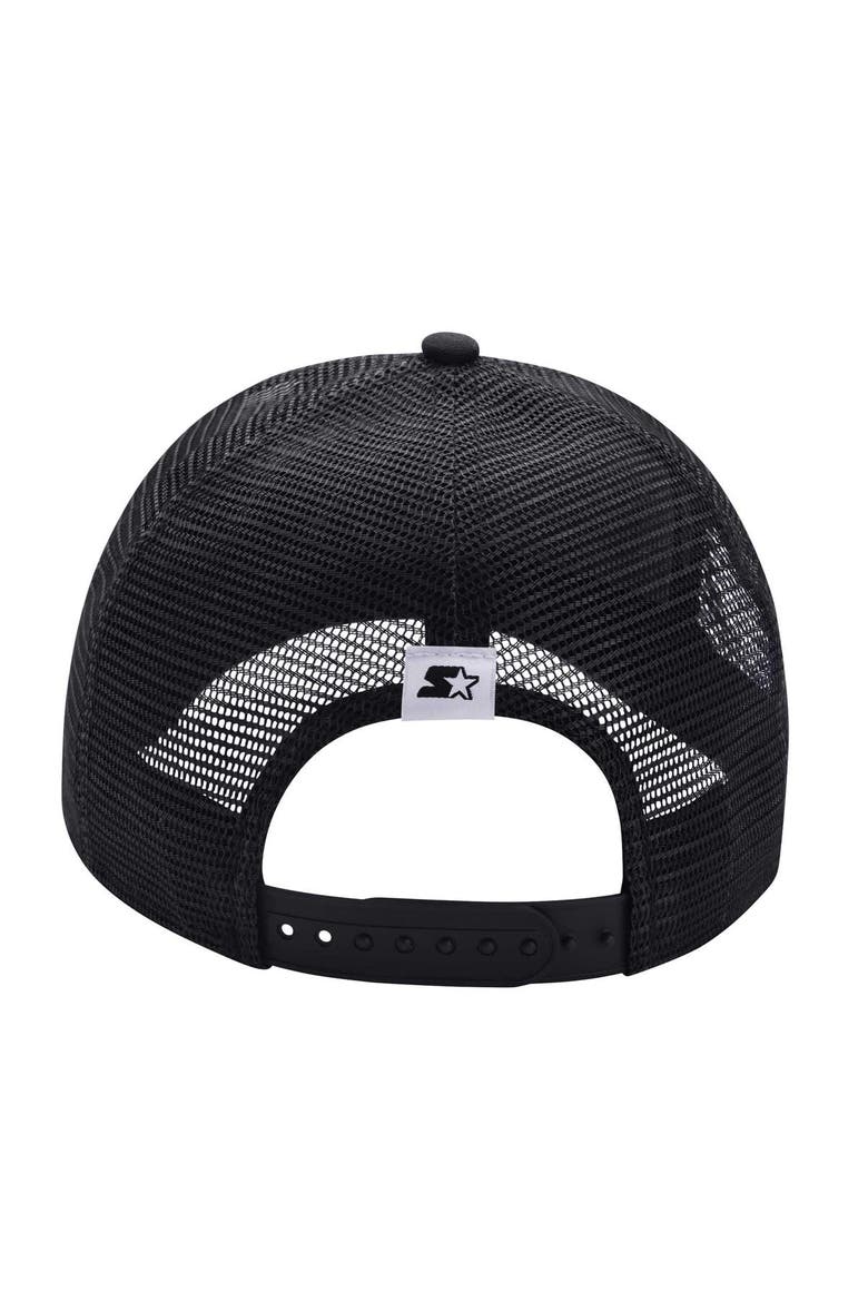 Men's Starter White/Black Pittsburgh Penguins Arch Logo Trucker Adjustable Hat, Alternate, color, White