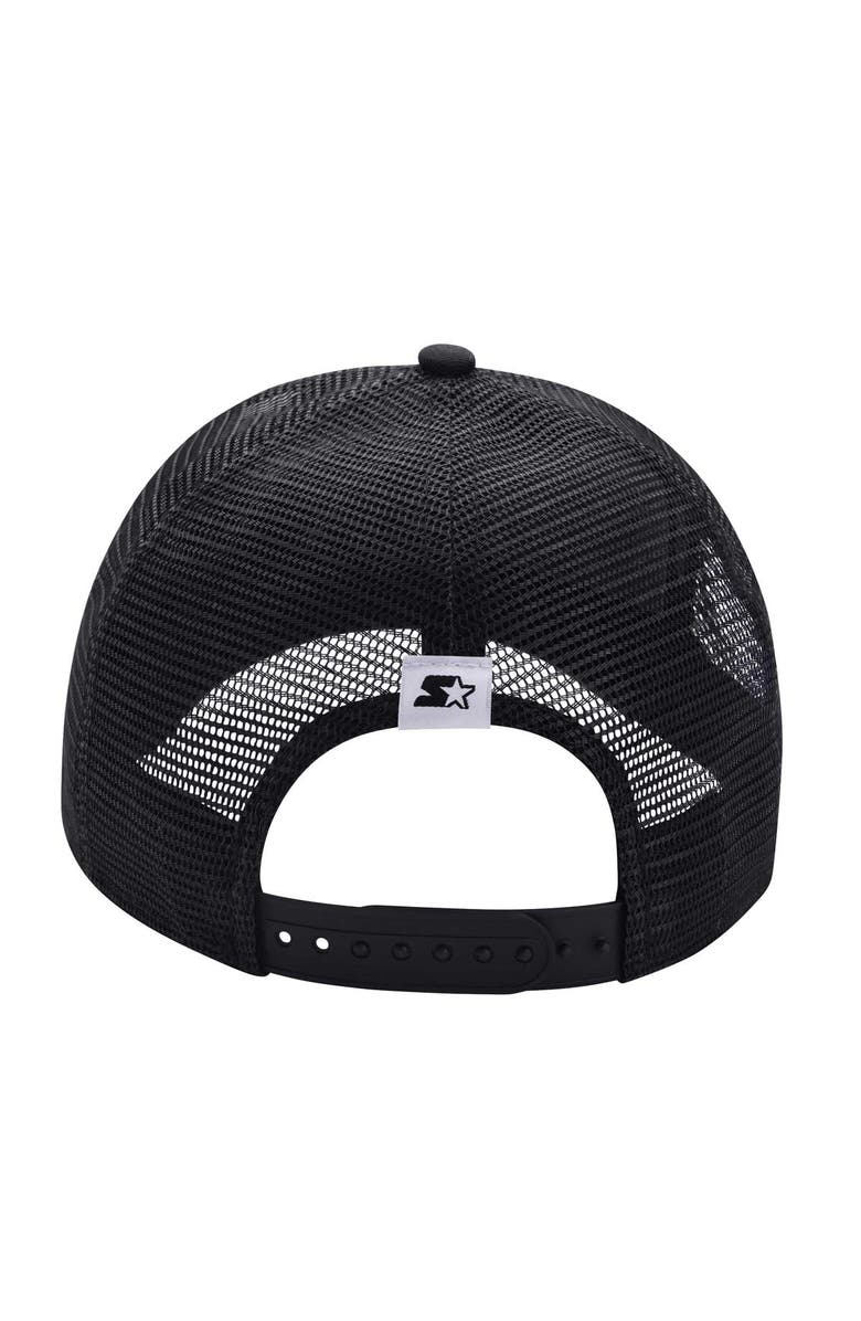 STARTER Men's Starter White/Black Pittsburgh Penguins Arch Logo Trucker Adjustable Hat, Alternate, color,