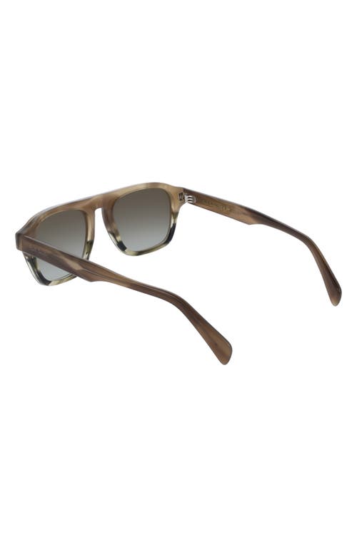 Paul Smith 54mm Modified Rectangular Sunglasses In Khaki/striped Green