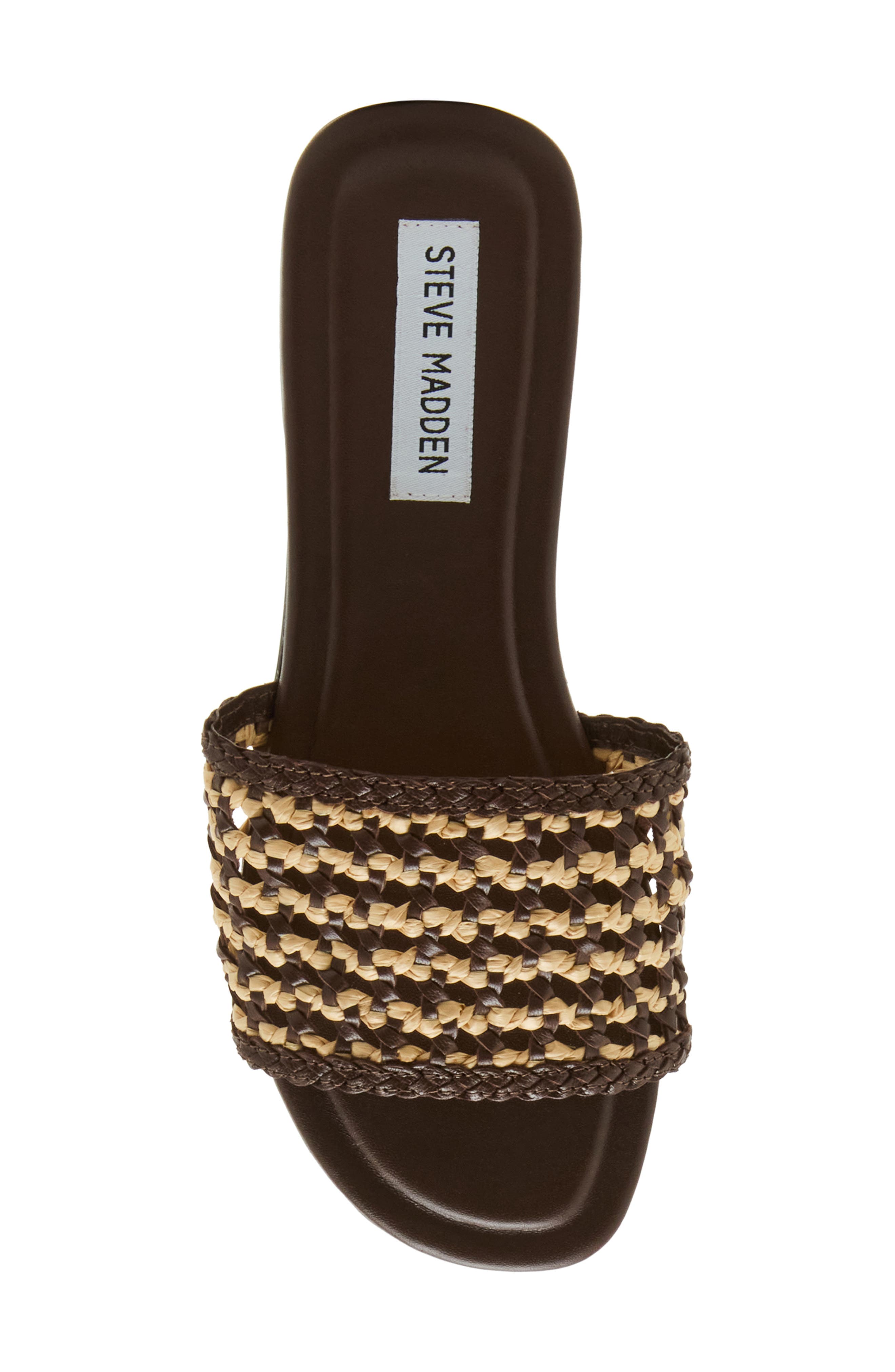 Steve Madden Gulf Woven Slide Sandal, Alternate, color, Brown Multi
