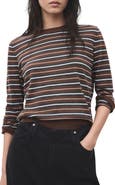 MANGO Stripe Crewneck Sweater
