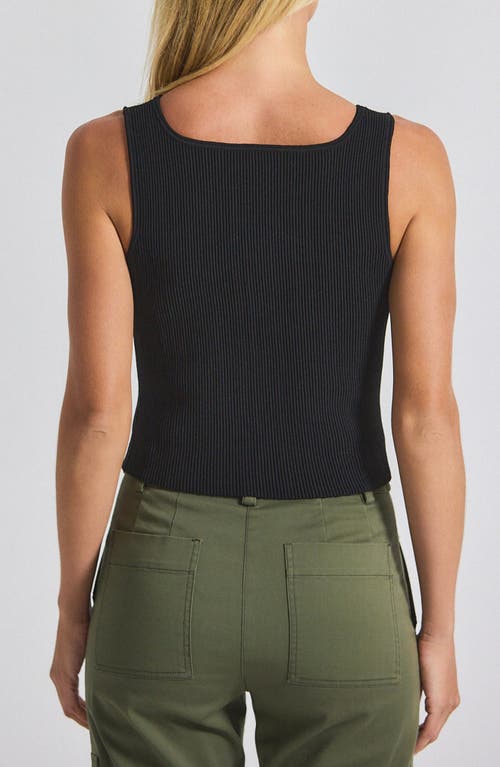 Derek Lam 10 Crosby Sain Rib Sweater Tank In Black