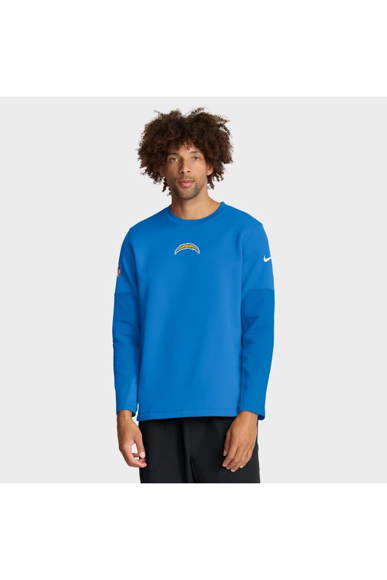 Men's Nike Powder Blue Los Angeles Chargers Sideline Coach Therma-FIT Long Sleeve T-Shirt, Main, color, Powder Blue
