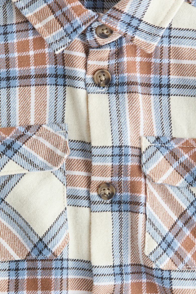 Oversized Shirt, Alternate, color, Light brown/plaid