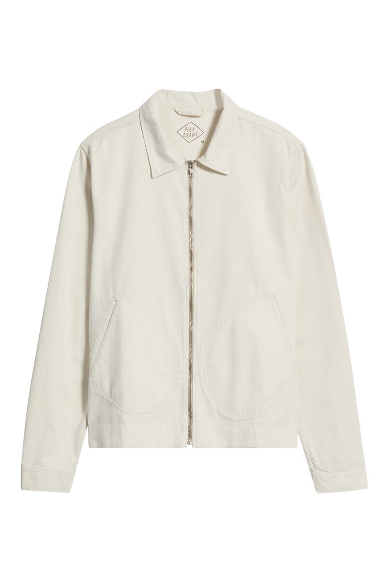Organic Cotton Twill Zip Jacket, Alternate, color, WHITE