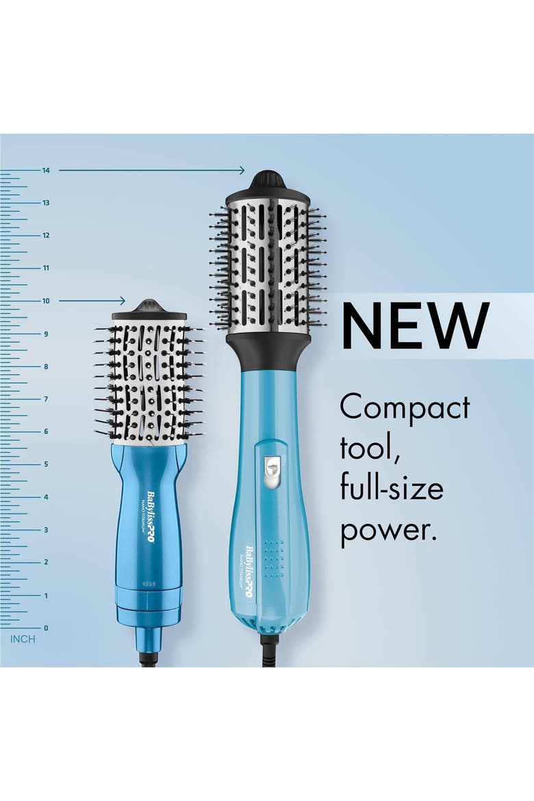 Nano Titanium Compact Hot Air Brush, Alternate, color, Blue