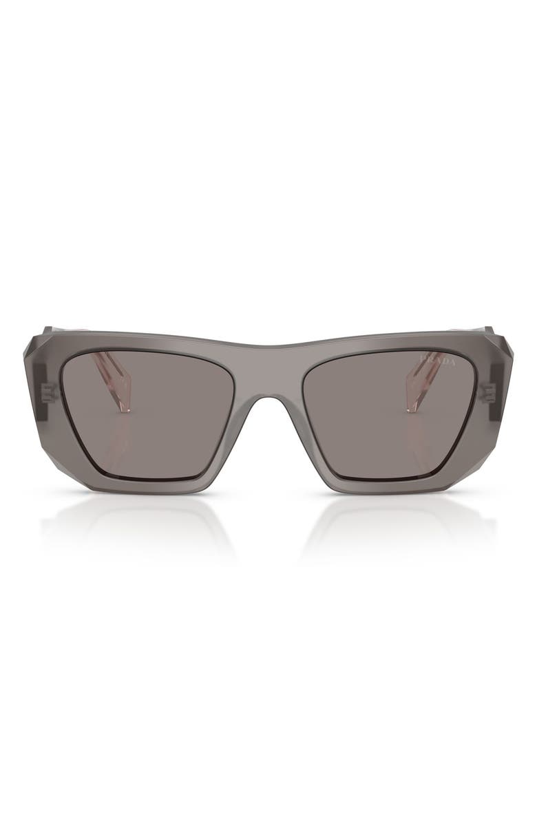 Prada 53mm Square Sunglasses, Main, color, Grey / Dark Grey
