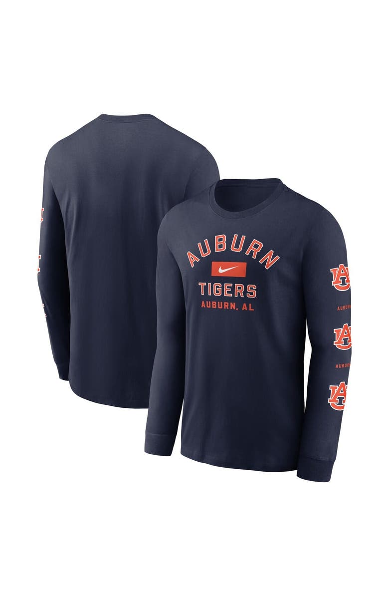 Nike Men's Nike Navy Auburn Tigers Classic Location Long Sleeve T-Shirt, Main, color, Navy