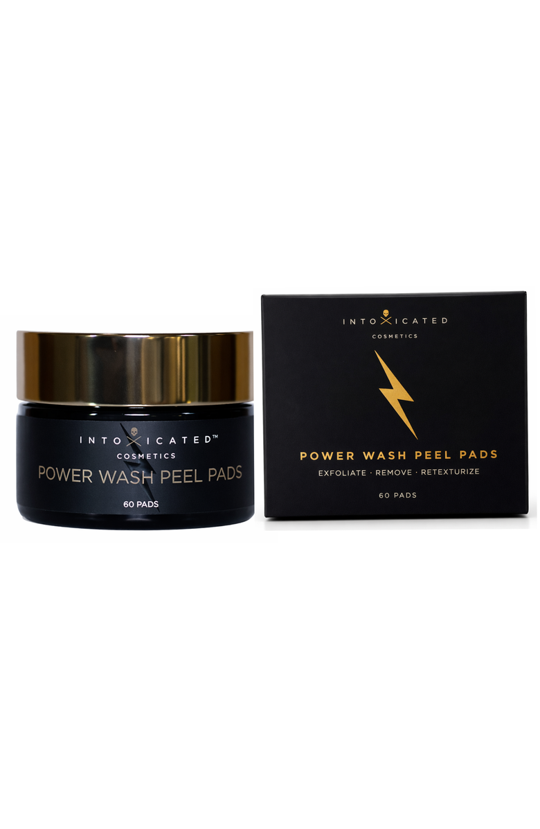 Intoxicated Cosmetics Power Wash Peel Pads | 60 Pads | Multi-Acid | Exfoliating | Cleansing | Retexturizing | AHA | Glycolic & Lactic, Alternate, color, NO COLOR