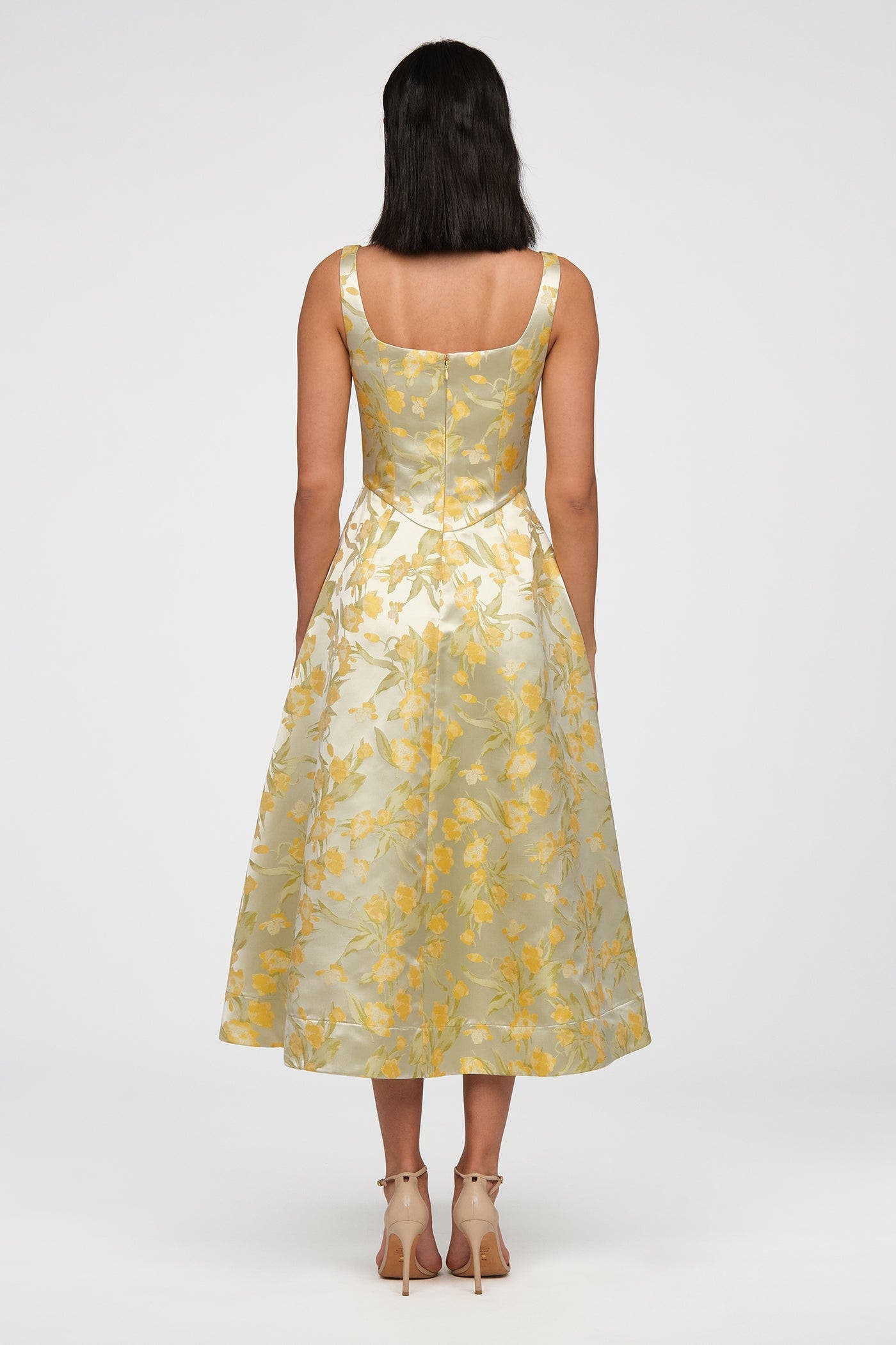 Theia Julie Basque Waist Dress (Women) | Nordstrom