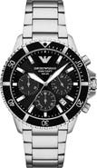 Emporio Armani World Explorer Solar Chronograph Bracelet Watch, 43.5mm