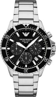 Emporio Armani World Explorer Solar Chronograph Bracelet Watch, 43.5mm