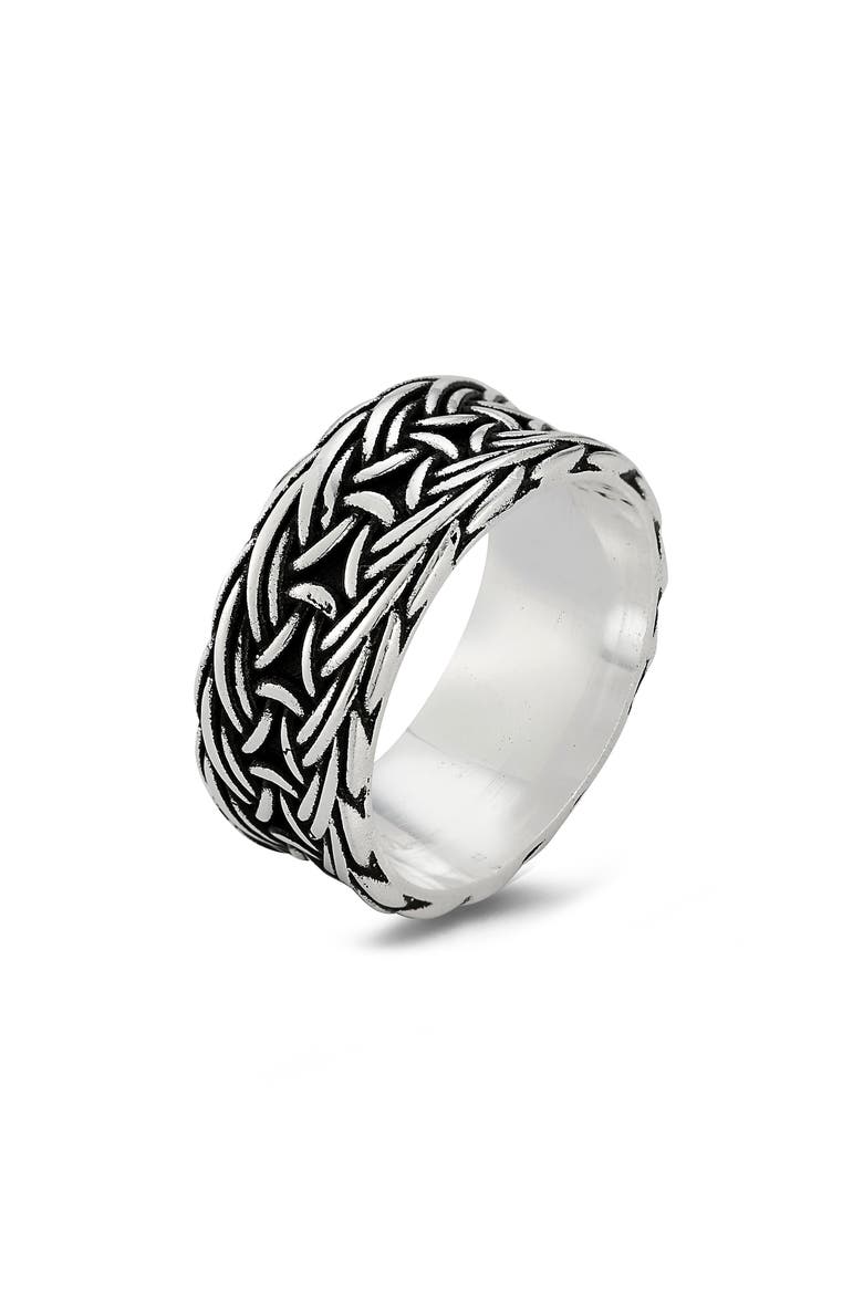 Men's Band Ring, Main, color, SILVER