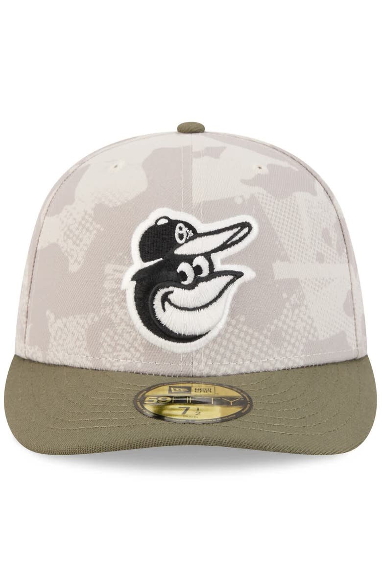 New Era Men's New Era Light Beige/Olive Baltimore Orioles 2025 Armed Forces Day 59FIFTY Fitted Hat, Alternate, color, Light Beige