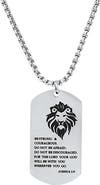 HMY JEWELRY Be Strong Dog Tag Pendant Necklace