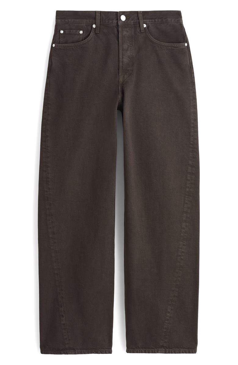 COS Facade Straight Leg Jeans, Main, color, Brown Dark