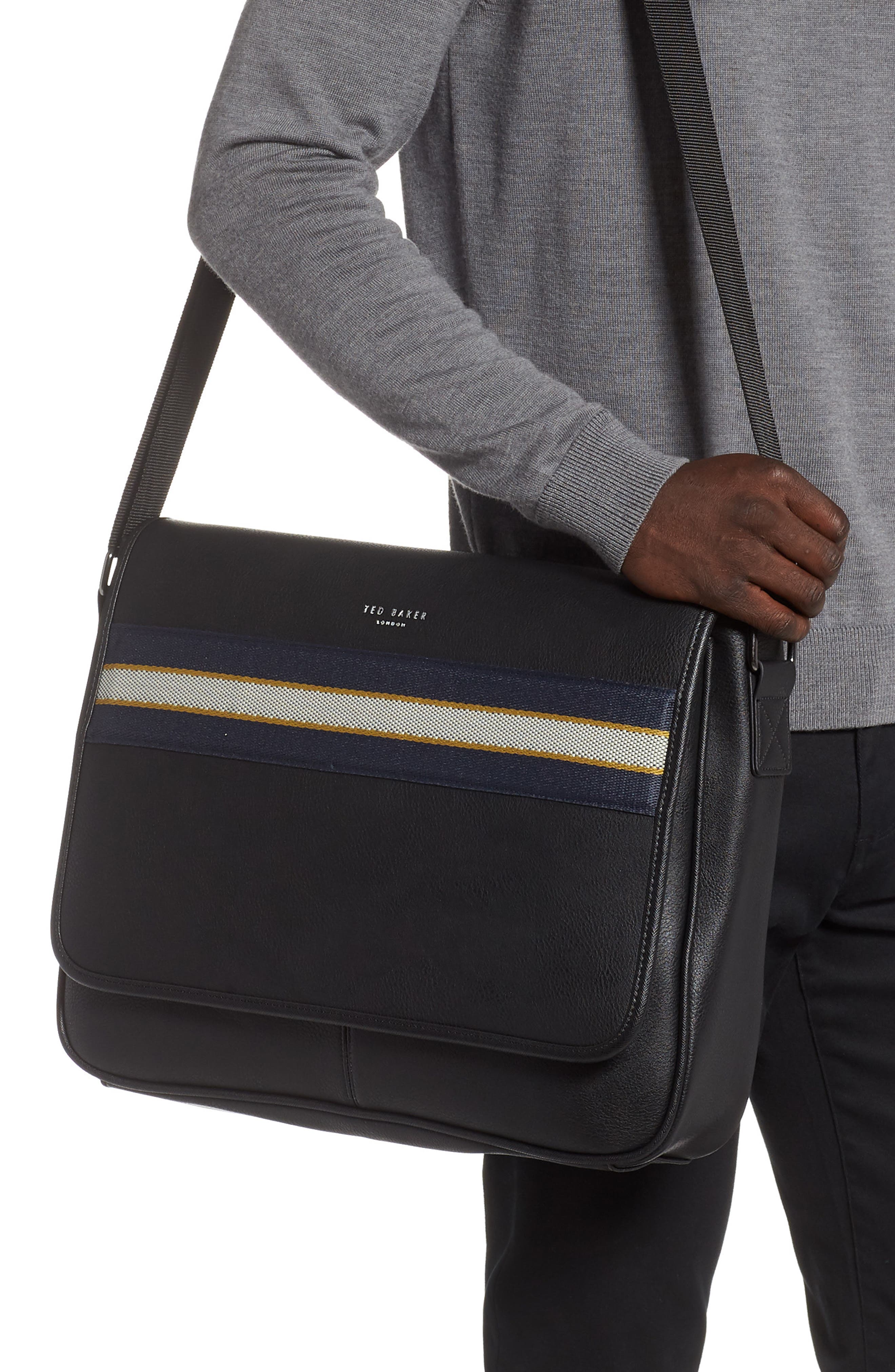 Ted Baker London Tabec Faux Leather Messenger Bag, Alternate, color, 
