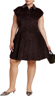 ELOQUII Corduroy Mini Dress