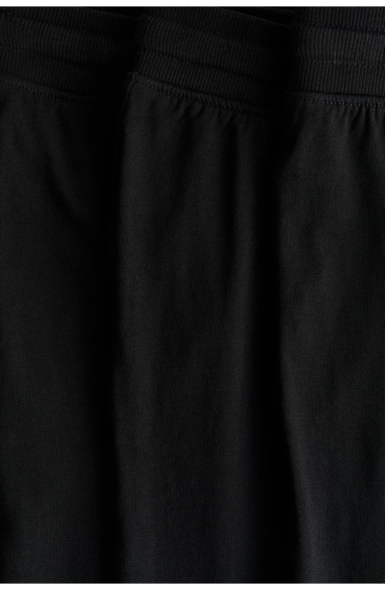 H&M 3-pack Cotton Jersey Joggers, Alternate, color, Black