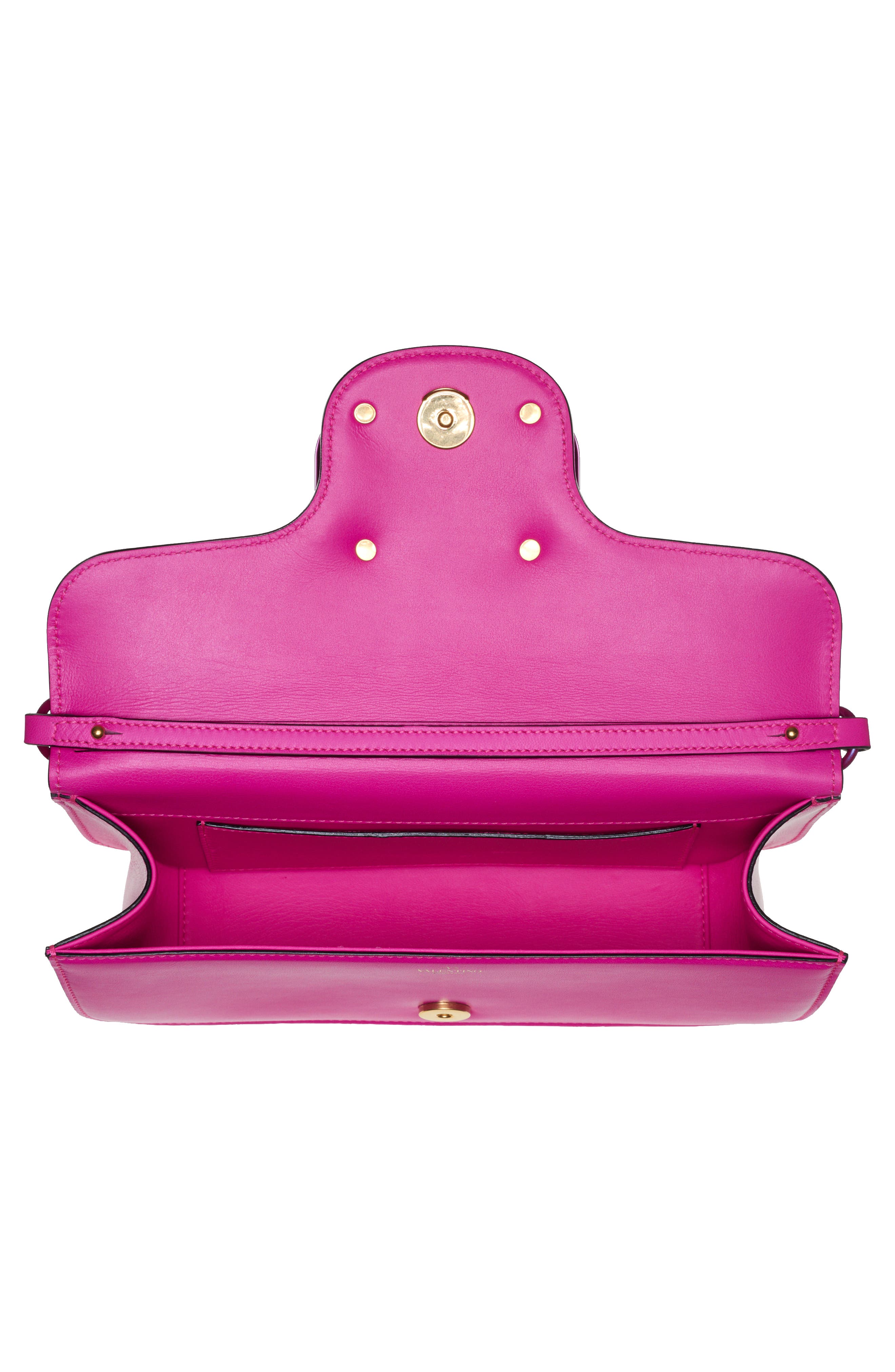 VLOGO Signature Leather Shoulder Bag, Alternate, color, UWT PINK PP