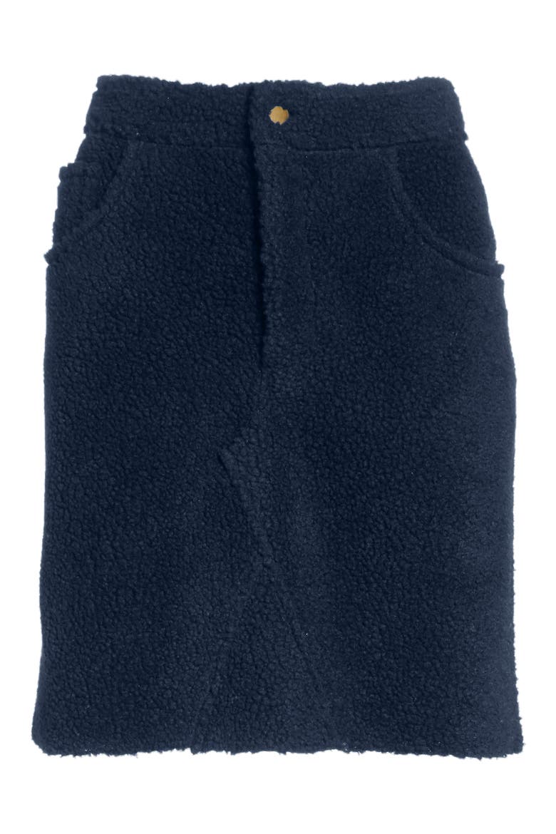 Fleece Miniskirt, Alternate, color, NAVY