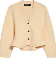 ASHLYN Henry Asymmetric Ruffle Cardigan