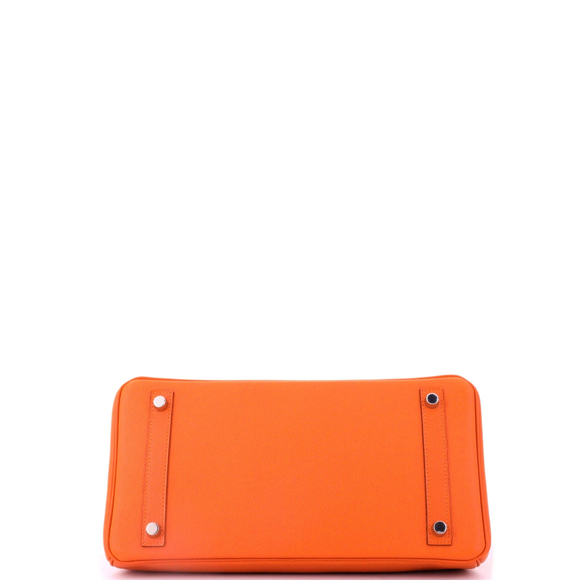 Pre-Owned Hermes Birkin Handbag Orange Epsom with Palladium Hardware 30, Alternate, color, Orange H